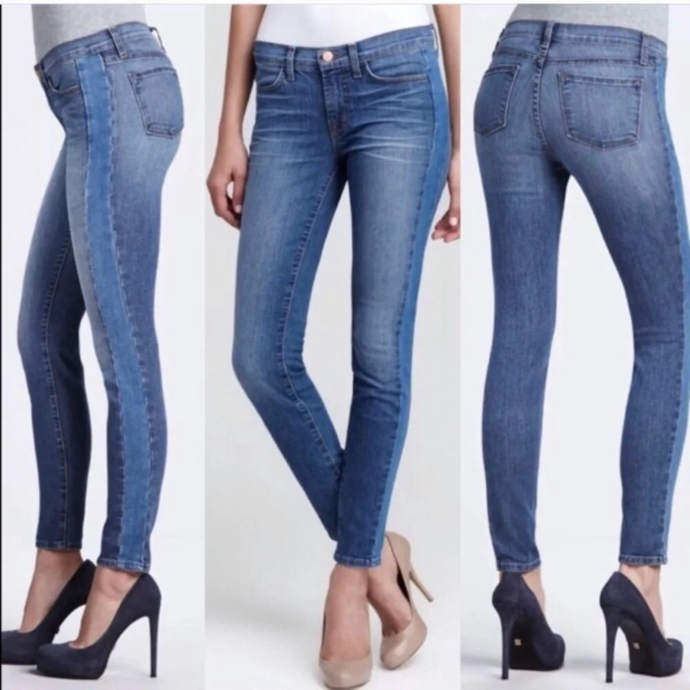 J Brand Chrissy Patchwork Skinny Jeans In Bliss